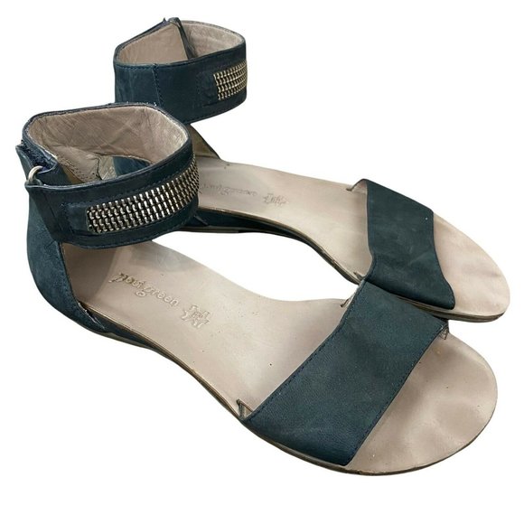 Paul Green Shoes - Paul Green Women's Gray Slip On Ankle Strap Flat Sandals Size UK 5.5 US 8